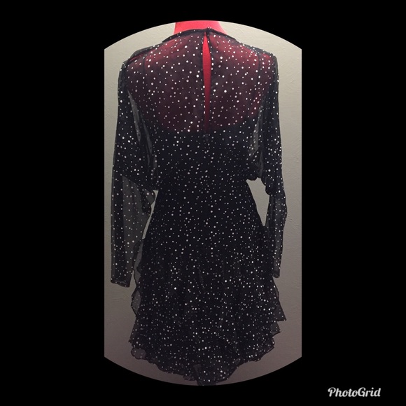 BESTY B ADAM BLACK & WHITE PLOKA DOT DRESS. - Picture 3 of 3